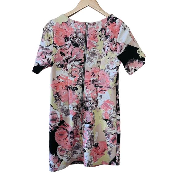 Bar lll ScubaMulticolored Floral Short Sleeve Sheath Dress Size Medium - Picture 2 of 6